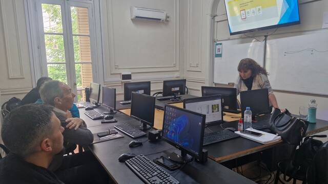 Estudiantes del CFP 29° durante la cursada
