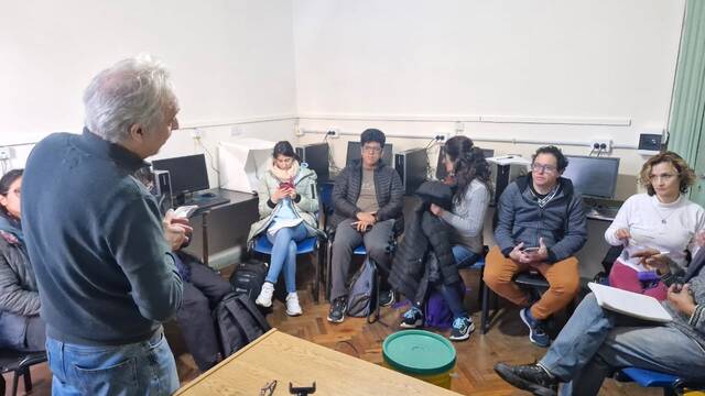Estudiantes del CFP 29° durante la cursada